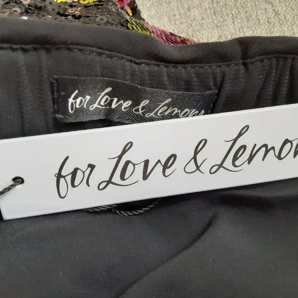 NWT FOR LOVE & LEMONS SAN JUNIPERO SEQUIN SKIRT - Picture 6 of 7